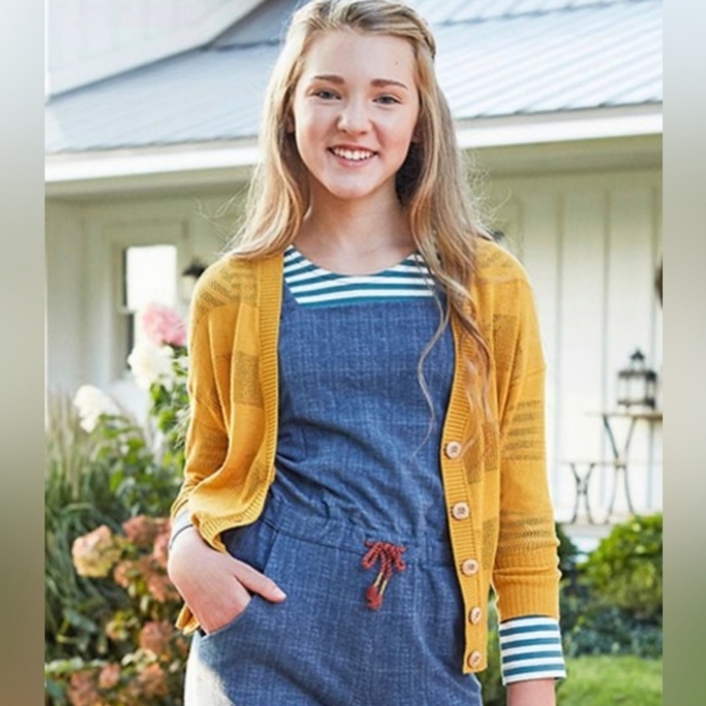 Girls Matilda Jane Choose Your Own Path Overjoyed Cardigan Sweater Sz 16